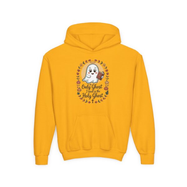 Model of The Only Ghost I Need is the Holy Ghost Kids Christian Hoodie 4