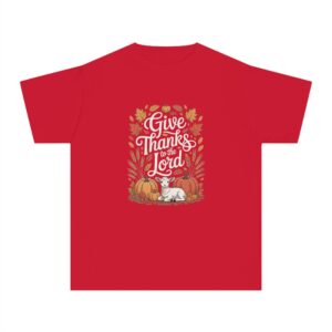Give Thanks to the Lord Kids Christian T-Shirt - Image 22