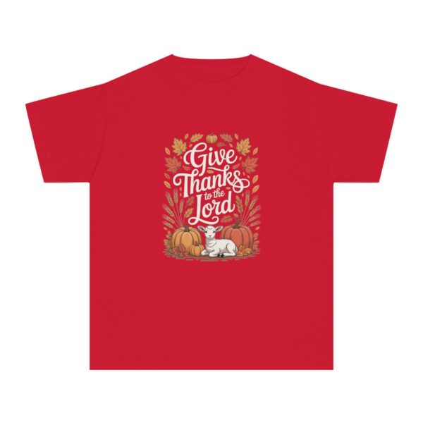 Model of Give Thanks to the Lord Kids Christian T-Shirt 42