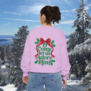 O Come Let Us Adore Him Christian Sweatshirt - Image 13