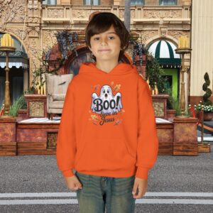 Boo-lieve in Jesus Ghost Kids Christian Hoodie - Image 17