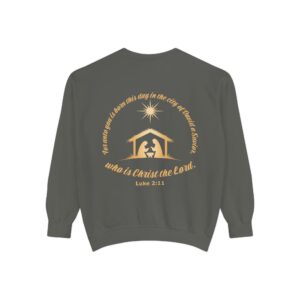 For Unto You Is Born - Manger Scene Christian Sweatshirt - Image 15