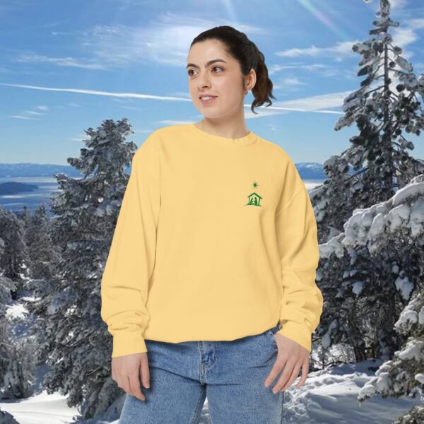 Model of O Come Let Us Adore Him Christian Sweatshirt 10