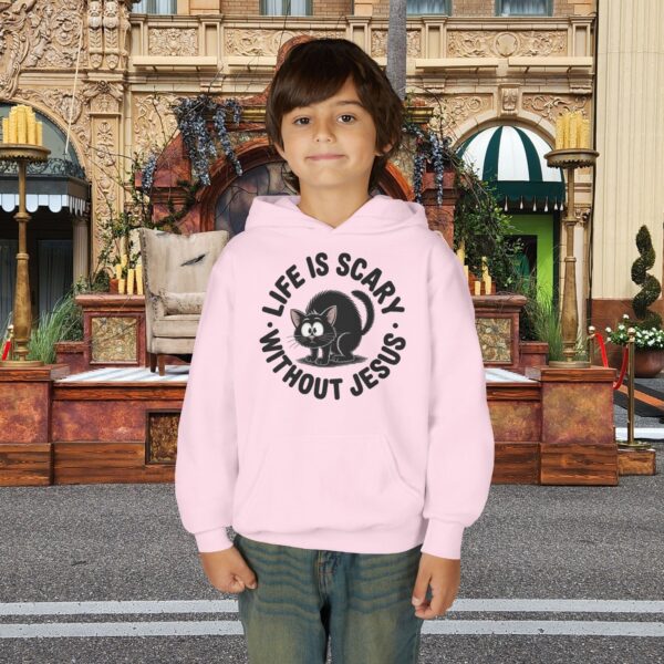 Model of Life is Scary Without Jesus Kids Christian Hoodie 56