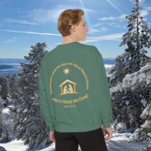 For Unto You Is Born - Manger Scene Christian Sweatshirt - Image 17