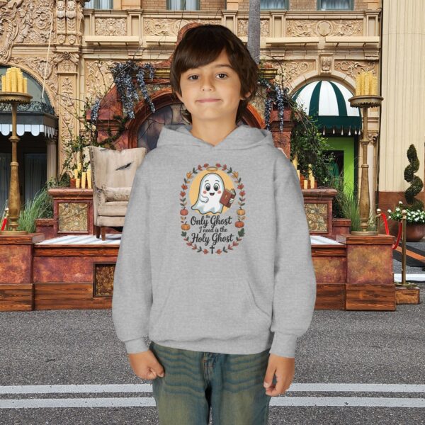 Model of The Only Ghost I Need is the Holy Ghost Kids Christian Hoodie 12