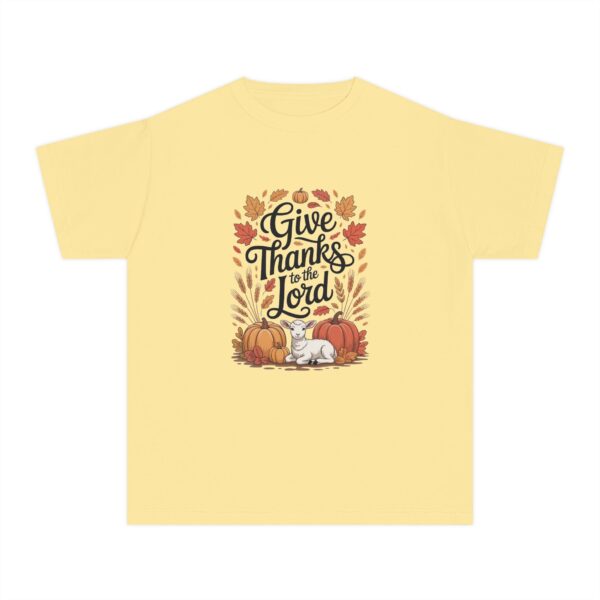 Model of Give Thanks to the Lord Kids Christian T-Shirt 10