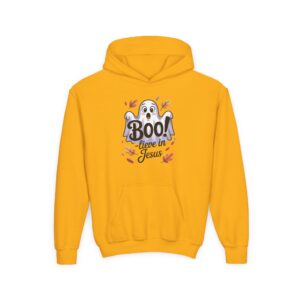 Boo-lieve in Jesus Ghost Kids Christian Hoodie - Image 15