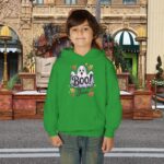 Model of Boo-lieve in Jesus Ghost Kids Christian Hoodie 99