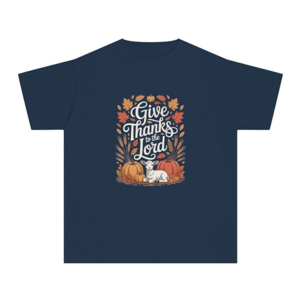 Model of Give Thanks to the Lord Kids Christian T-Shirt 26