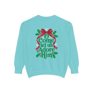 O Come Let Us Adore Him Christian Sweatshirt - Image 3