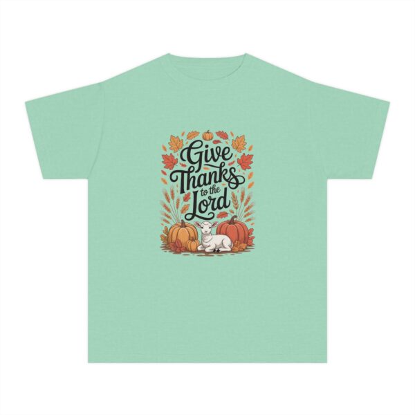 Model of Give Thanks to the Lord Kids Christian T-Shirt 18