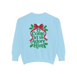 O Come Let Us Adore Him Christian Sweatshirt - Image 11