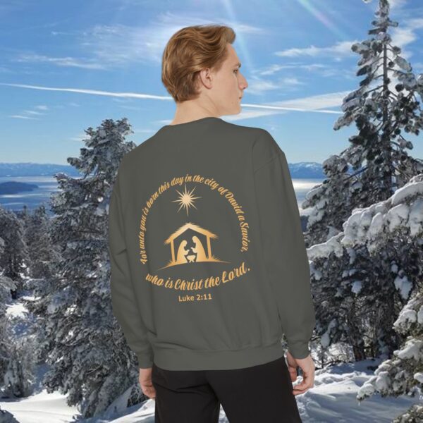 Model of For Unto You Is Born - Manger Scene Christian Sweatshirt 22