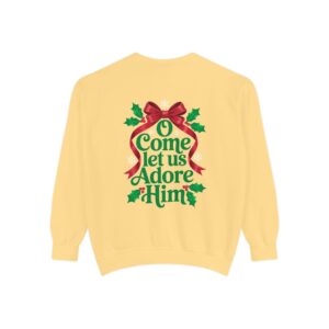 O Come Let Us Adore Him Christian Sweatshirt - Image 7