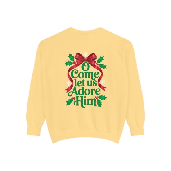 Model of O Come Let Us Adore Him Christian Sweatshirt 12