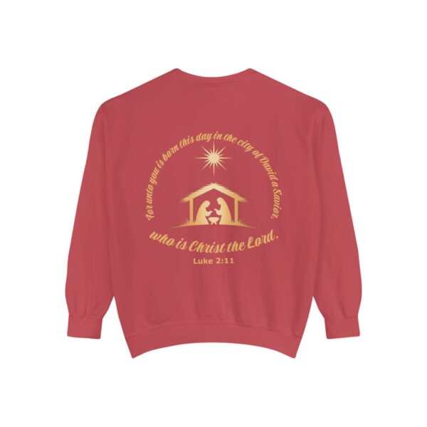 Model of For Unto You Is Born - Manger Scene Christian Sweatshirt 6