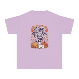 Give Thanks to the Lord Kids Christian T-Shirt - Image 18