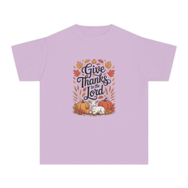 Model of Give Thanks to the Lord Kids Christian T-Shirt 34