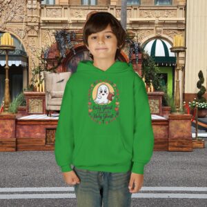 The Only Ghost I Need is the Holy Ghost Kids Christian Hoodie - Image 13