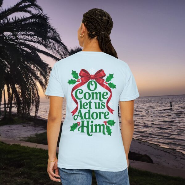 Model of O Come Let Us Adore Him Christian T-Shirt 16