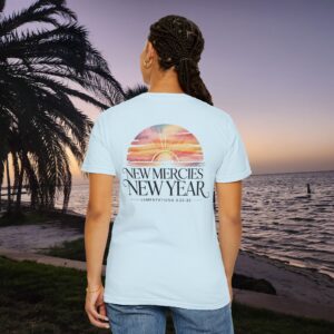 New Mercies New Year Christian Sunrise T-Shirt - Image 21