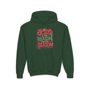The Reason for the Season Kids Christian Hoodie - Image 3