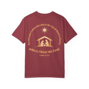 For Unto You Is Born Manger Scene Christian T-Shirt - Image 25