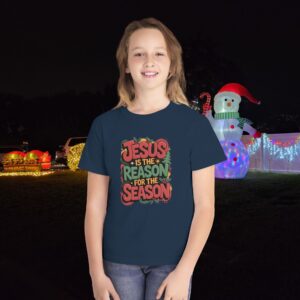 The Reason for the Season Kids Christian T-Shirt - Image 7