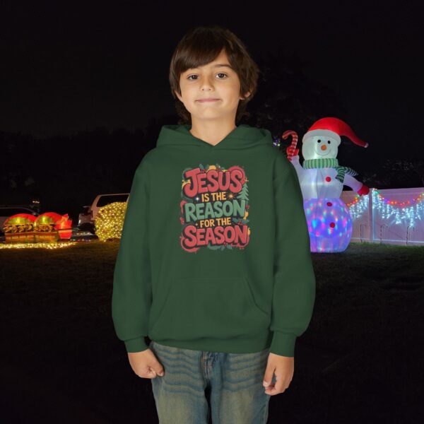 Model of The Reason for the Season Kids Christian Hoodie 1