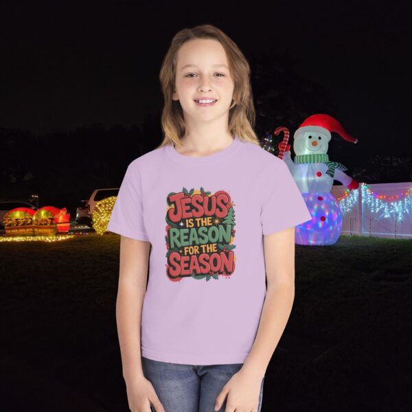 Model of The Reason for the Season Kids Christian T-Shirt 20