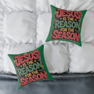 Jesus is the Reason for the Season Throw Pillow - 2 Sizes Available - Image 6
