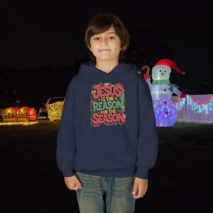 The Reason for the Season Kids Christian Hoodie - Image 4