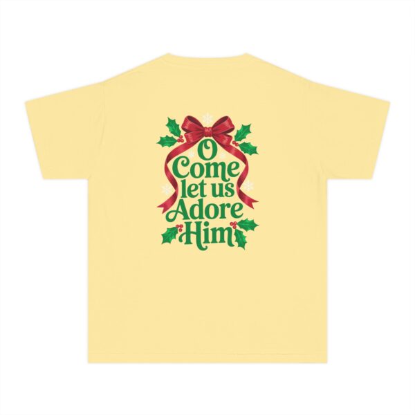 Model of O Come Let Us Adore Him Christian Kids T-Shirt 16