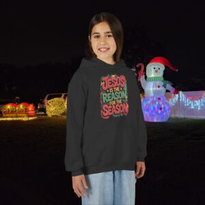 The Reason for the Season Kids Christian Hoodie - Image 11