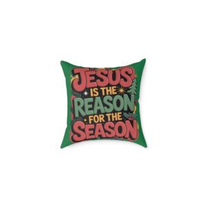 Jesus is the Reason for the Season Throw Pillow - 2 Sizes Available - Image 4