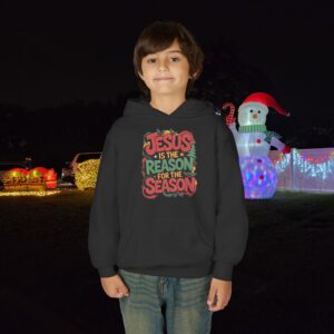The Reason for the Season Kids Christian Hoodie - Image 10