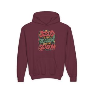 The Reason for the Season Kids Christian Hoodie - Image 18