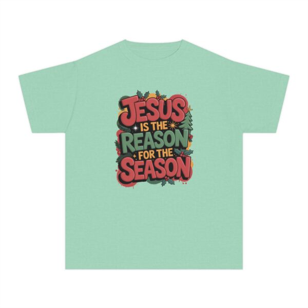 Model of The Reason for the Season Kids Christian T-Shirt 10