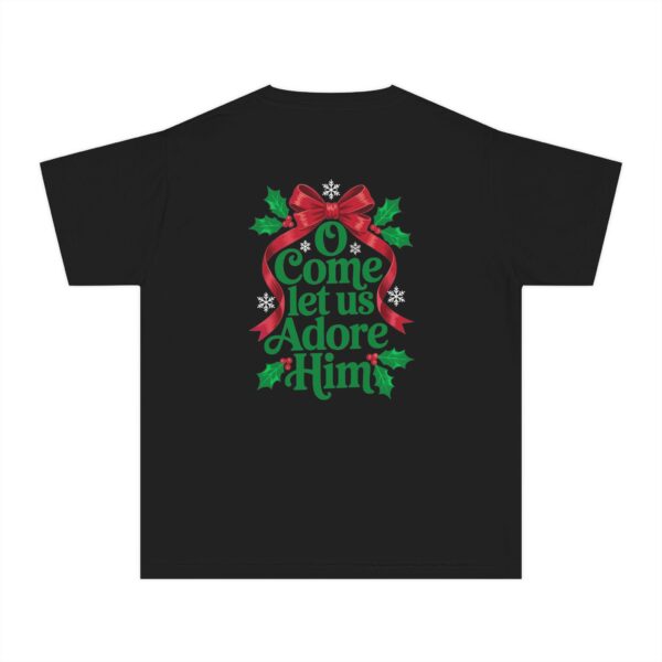 Model of O Come Let Us Adore Him Christian Kids T-Shirt 34
