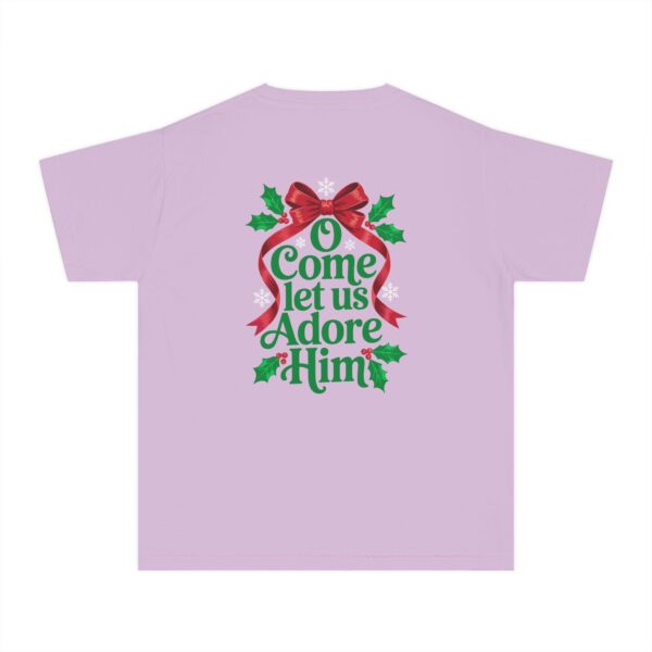 Model of O Come Let Us Adore Him Christian Kids T-Shirt 40
