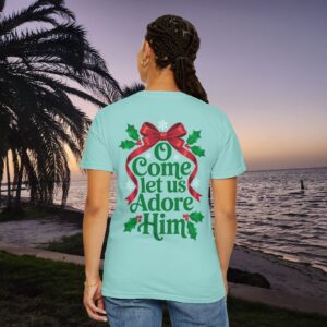 O Come Let Us Adore Him Christian T-Shirt - Image 5