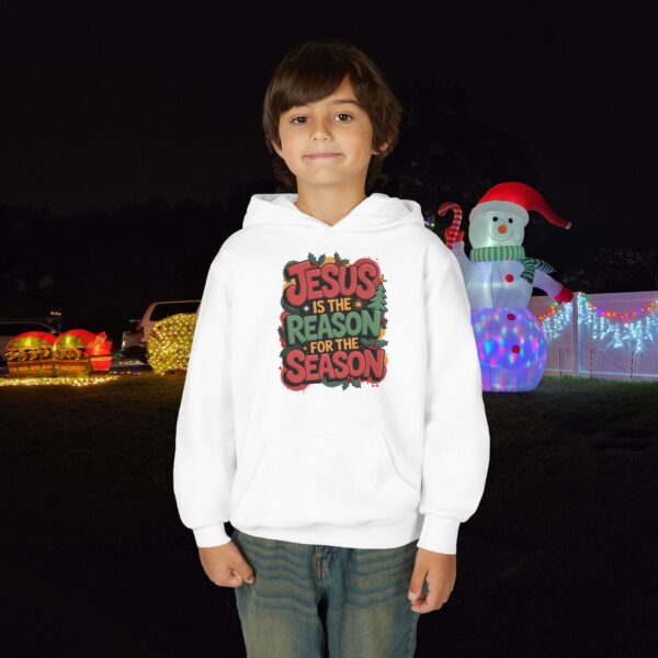 Model of The Reason for the Season Kids Christian Hoodie 12