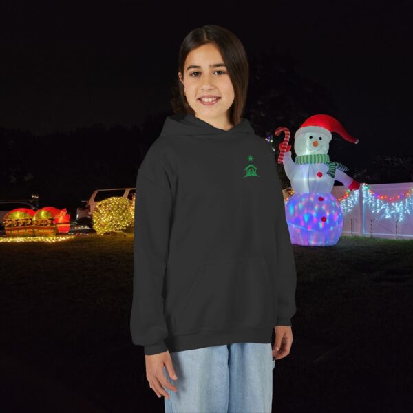 Model of O Come Let Us Adore Him Christian Kids Hoodie 14