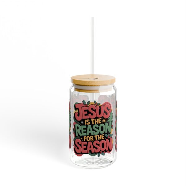 Model of Jesus Reason For Season Sipper Glass, 16oz 4