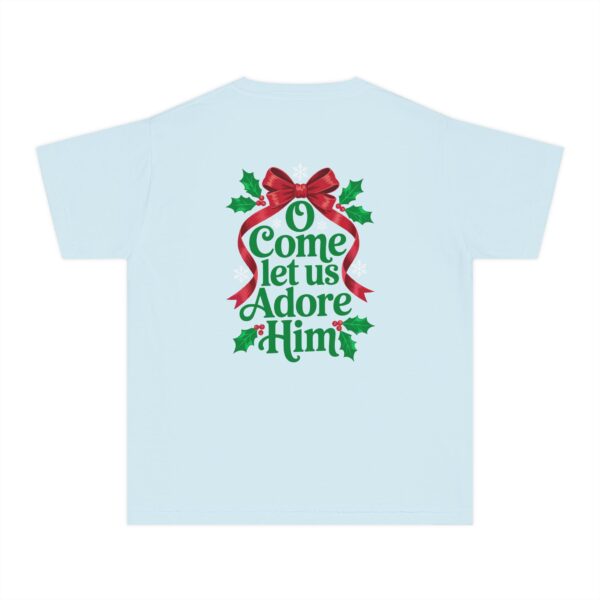 Model of O Come Let Us Adore Him Christian Kids T-Shirt 28