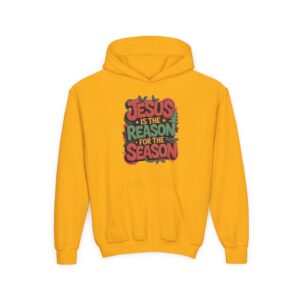 The Reason for the Season Kids Christian Hoodie - Image 15