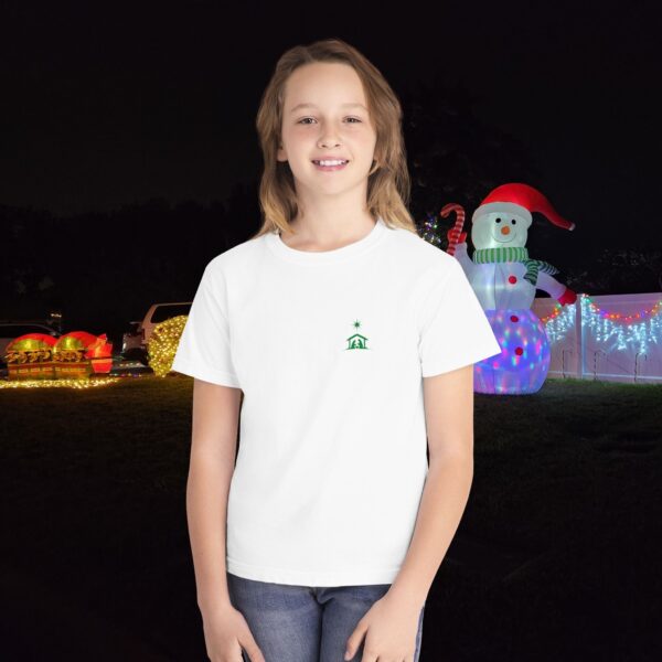Model of O Come Let Us Adore Him Christian Kids T-Shirt 8