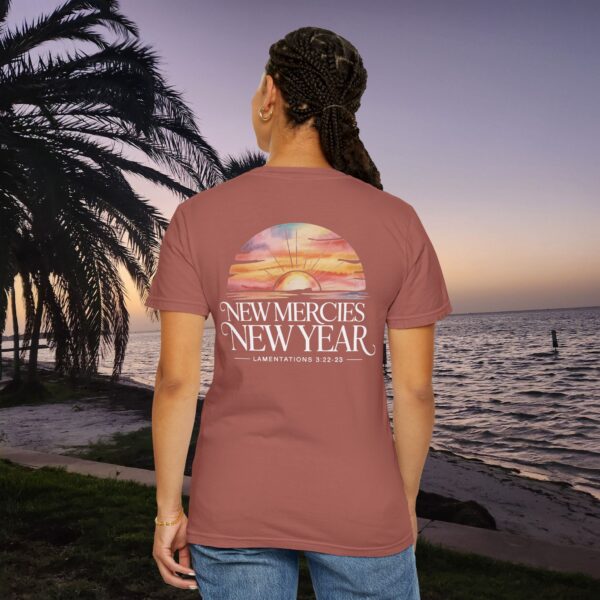 Model of New Mercies New Year Christian Sunrise T-Shirt 49