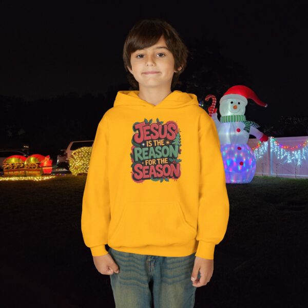 Model of The Reason for the Season Kids Christian Hoodie 24